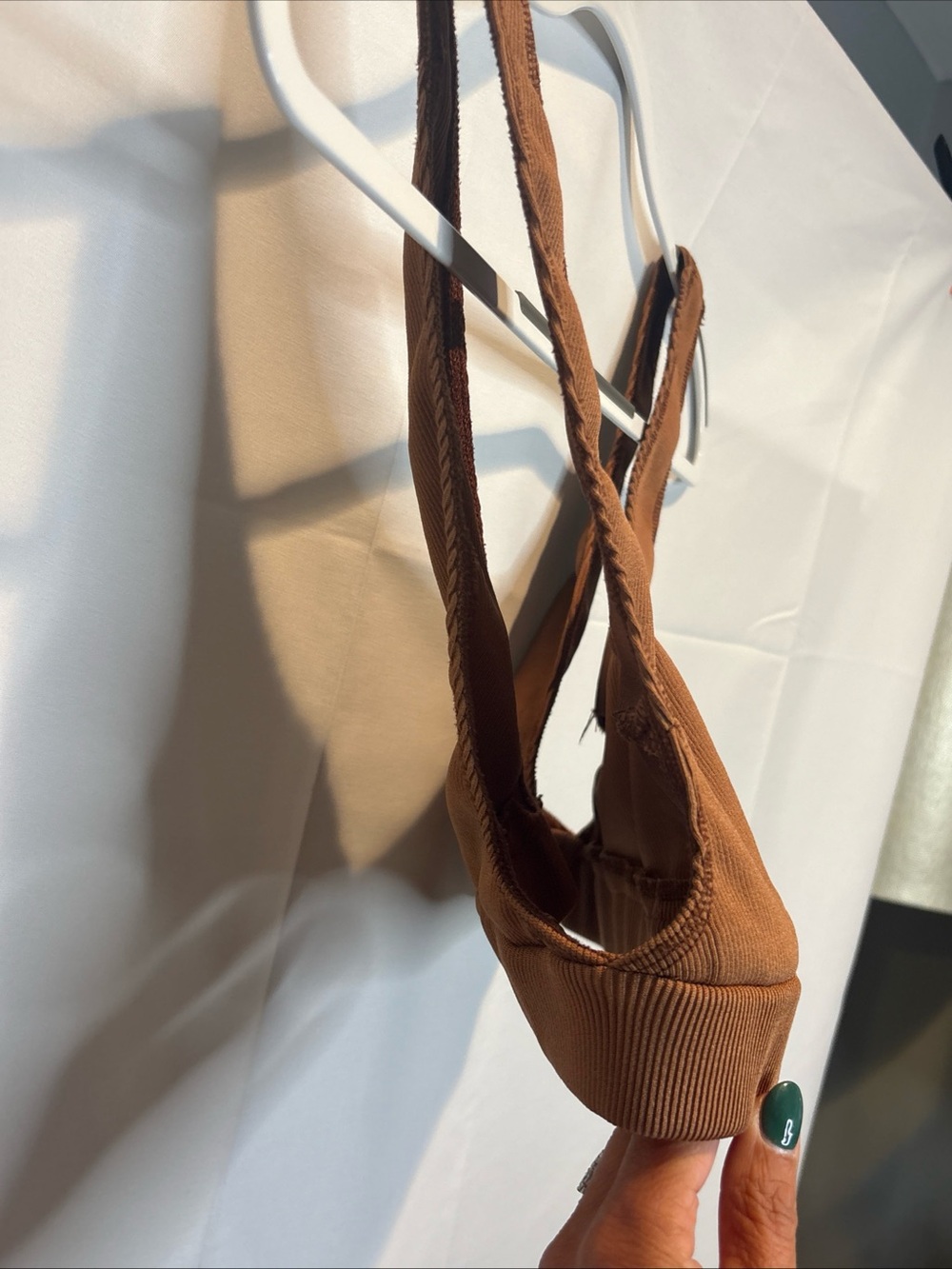 Tiger Mist Ribbed Two-Piece Active Set in Rust Brown - Picture 6 of 13